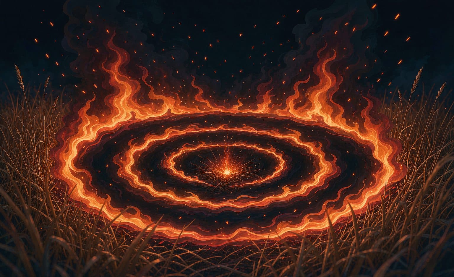 A single spark igniting a sweeping wave of prairie fire